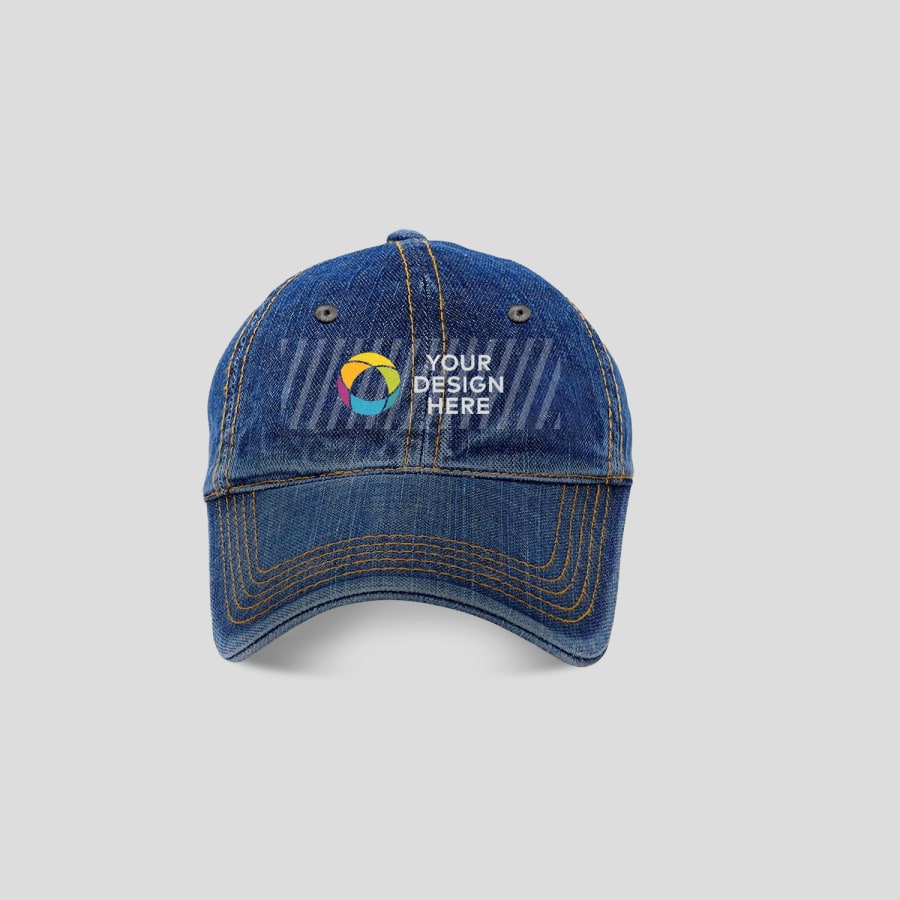 Embroidered Denim Caps