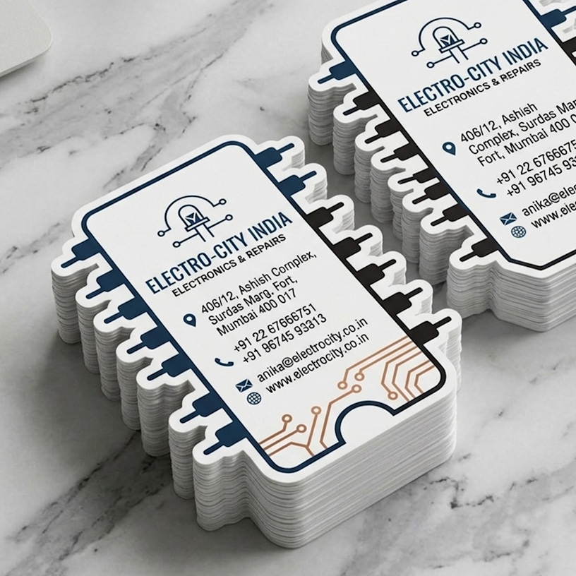 Custom Shape Visiting Cards > Hero img3