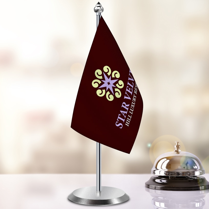 Customized Table Flag Single Stand >Hero img 01