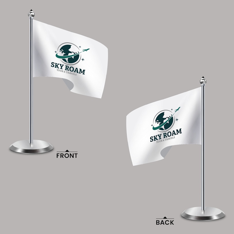 Customized Table Flag Single Stand >Hero img 02