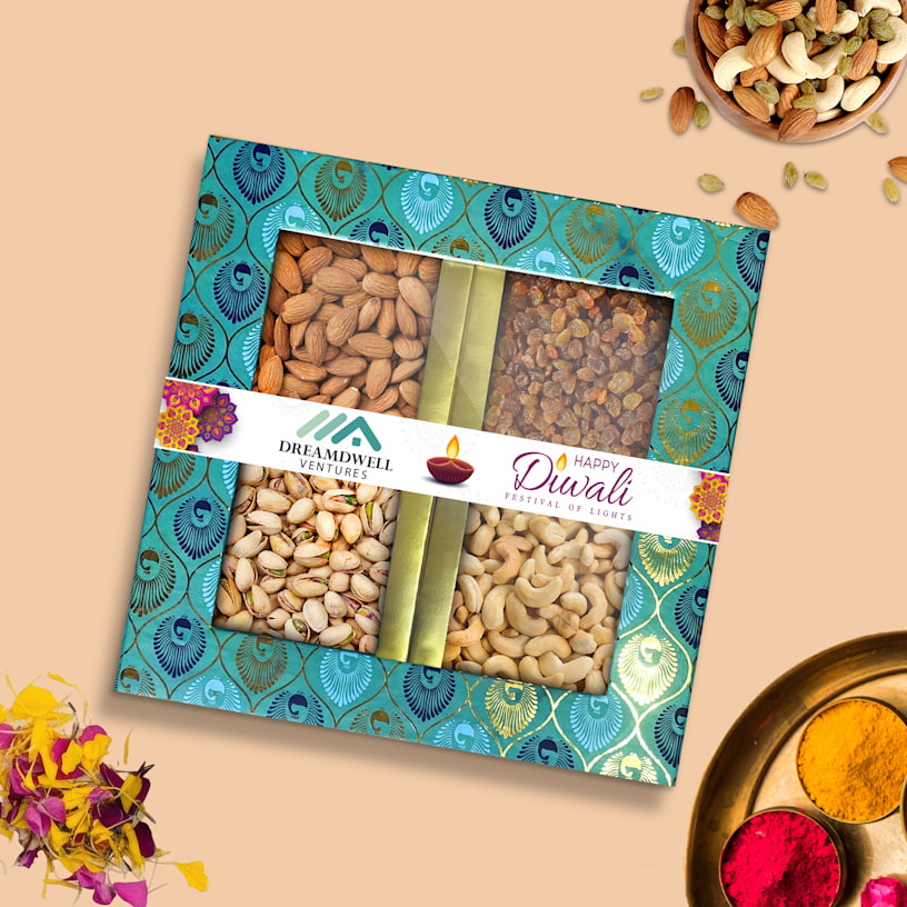 Dry Fruits Diwali Gift Hampers - Sleeves > Hero img1