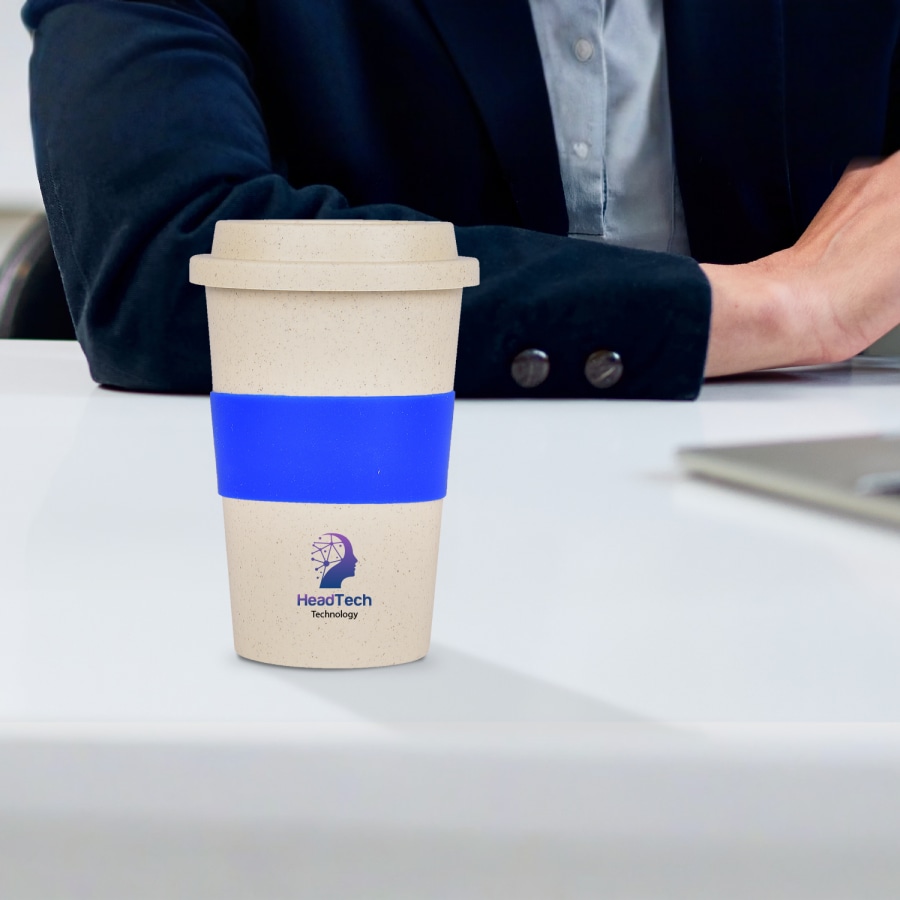 Personalised Eco-friendly Bamboo Fibre Travel Coffee Mug - 350ml > Hero img2