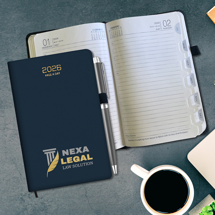 Executive Daily Planner with Pen Holder >Hero Image 02