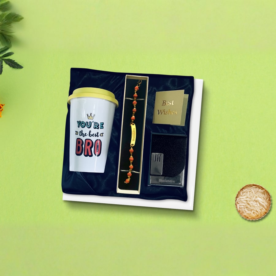 Personalised Rakhi with Best Bro Tumbler > Hero img1
