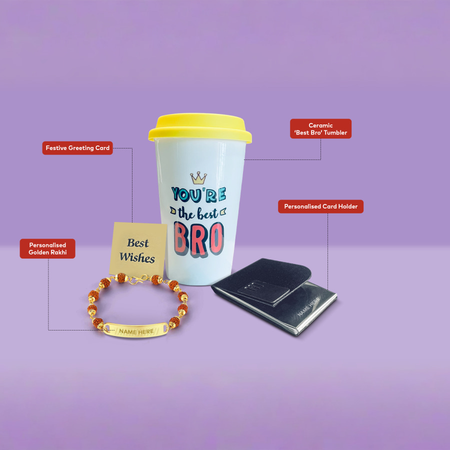 Personalised Rakhi with Best Bro Tumbler > Hero img2