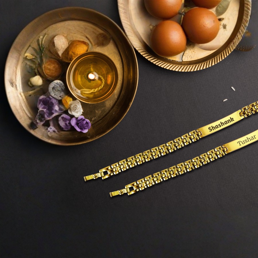 Personalised Rakhi Golden Rolex Chain > Hero img1