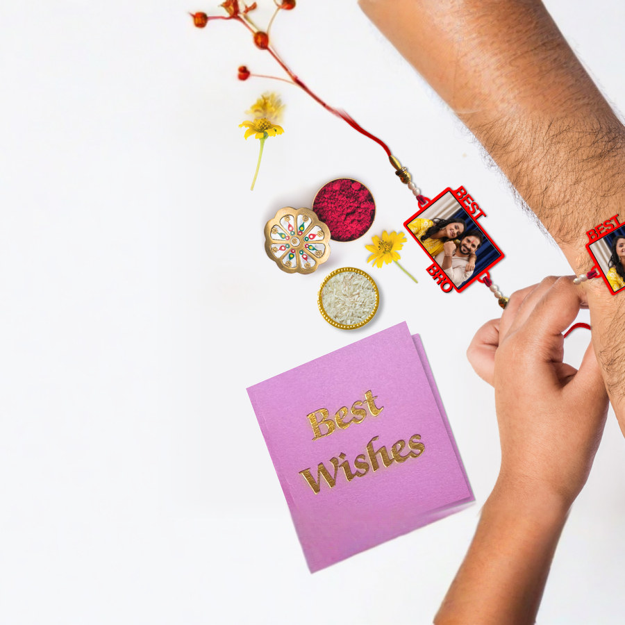 Personalised Best Bro Photo Rakhi > Hero img1