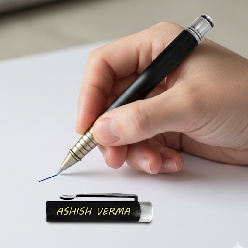 SwissBrand ® Zenith 2507 Matte Black Rollerball Pen with Chrome Trim >Hero Image 01