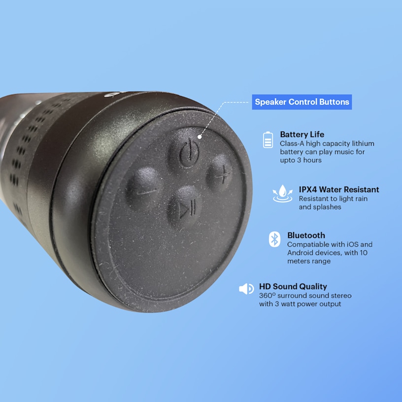 HydroBoom 400ml Water Bottle with Wireless Speaker > Hero img3