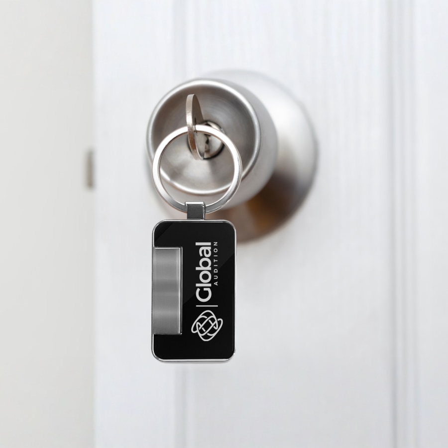 Rectangle Metal Keychain > Hero img1