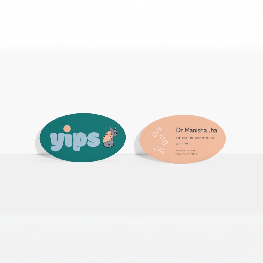 Oval Business Cards > Hero img1