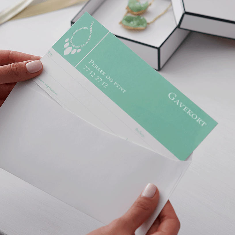 Trykking av gavekort