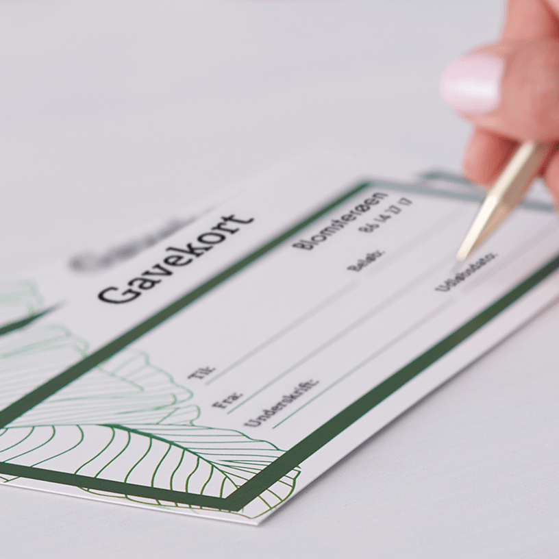 Personlige gavekort