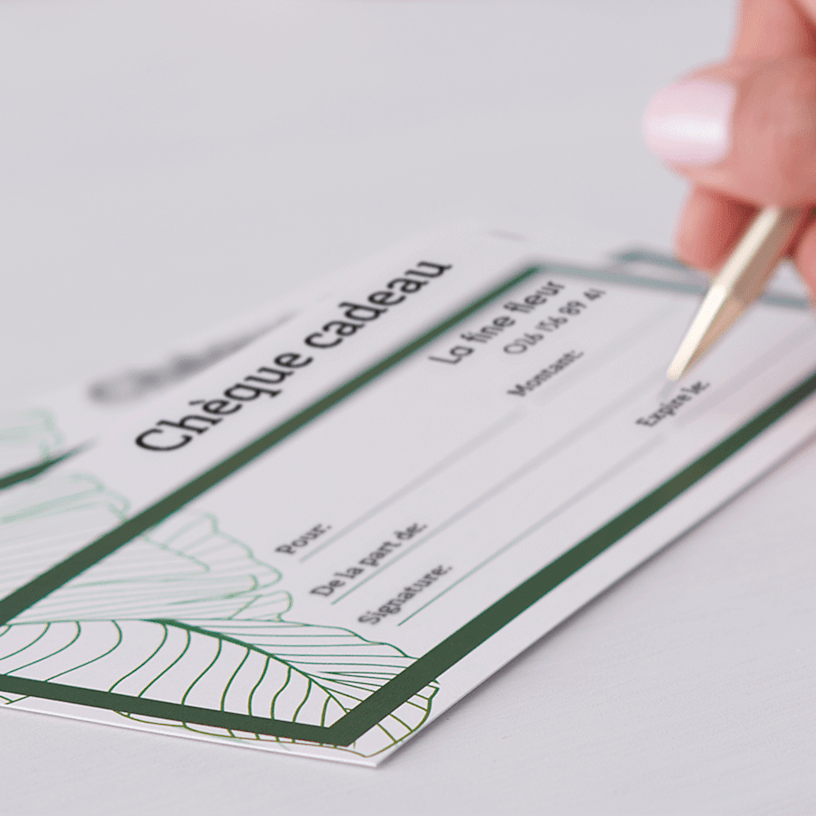 Cartes cadeaux personnalisées