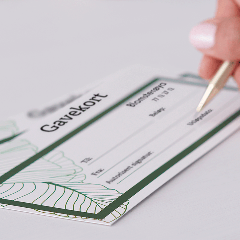 Egne gavekort med logo