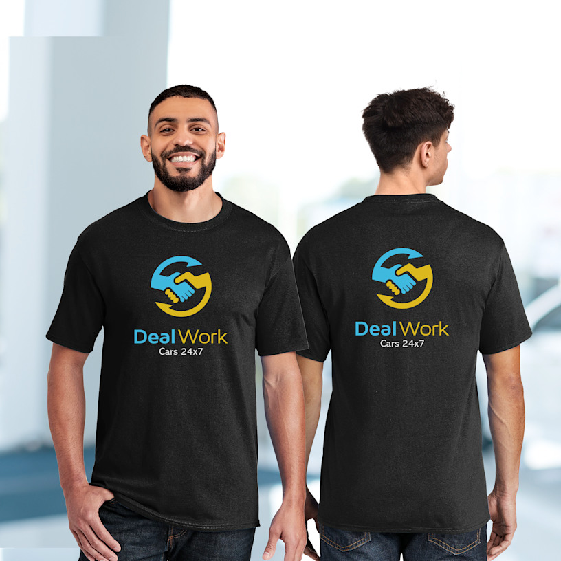 Print Custom Polyester T-shirts in White or Black for Mens