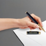 Parker Odyssey Laque Black Gold Trim Roller Ball Pen > Hero img3