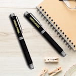 SwissBrand ® Zenith 2507 Matte Black Rollerball Pen with Chrome Trim >Hero Image 02