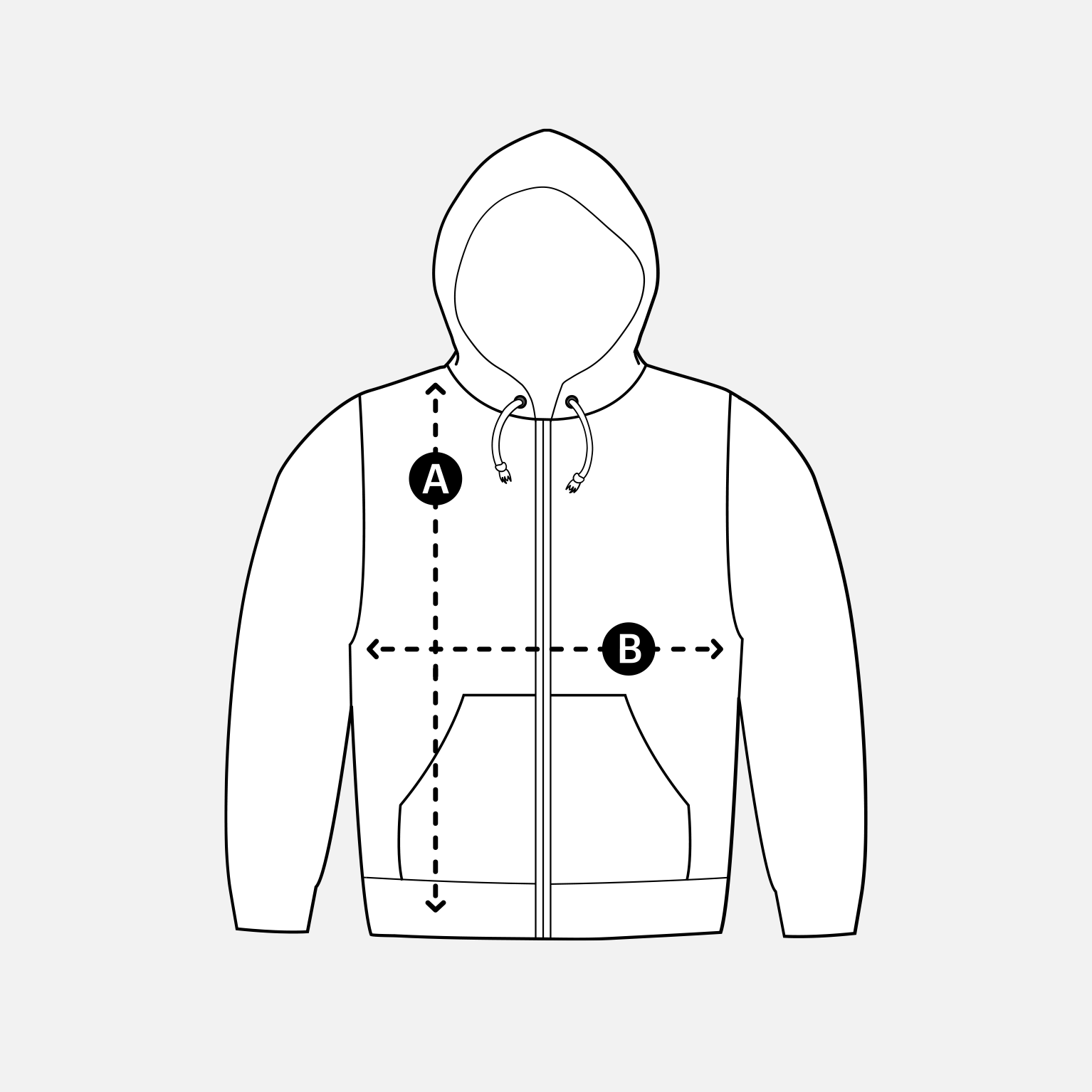 Gildan 18600 Size Chart, Sizing Guide for Full Zip Hooded Sweatshirt, JPG  Design Template, Hoodie Mockup Gallery Photo