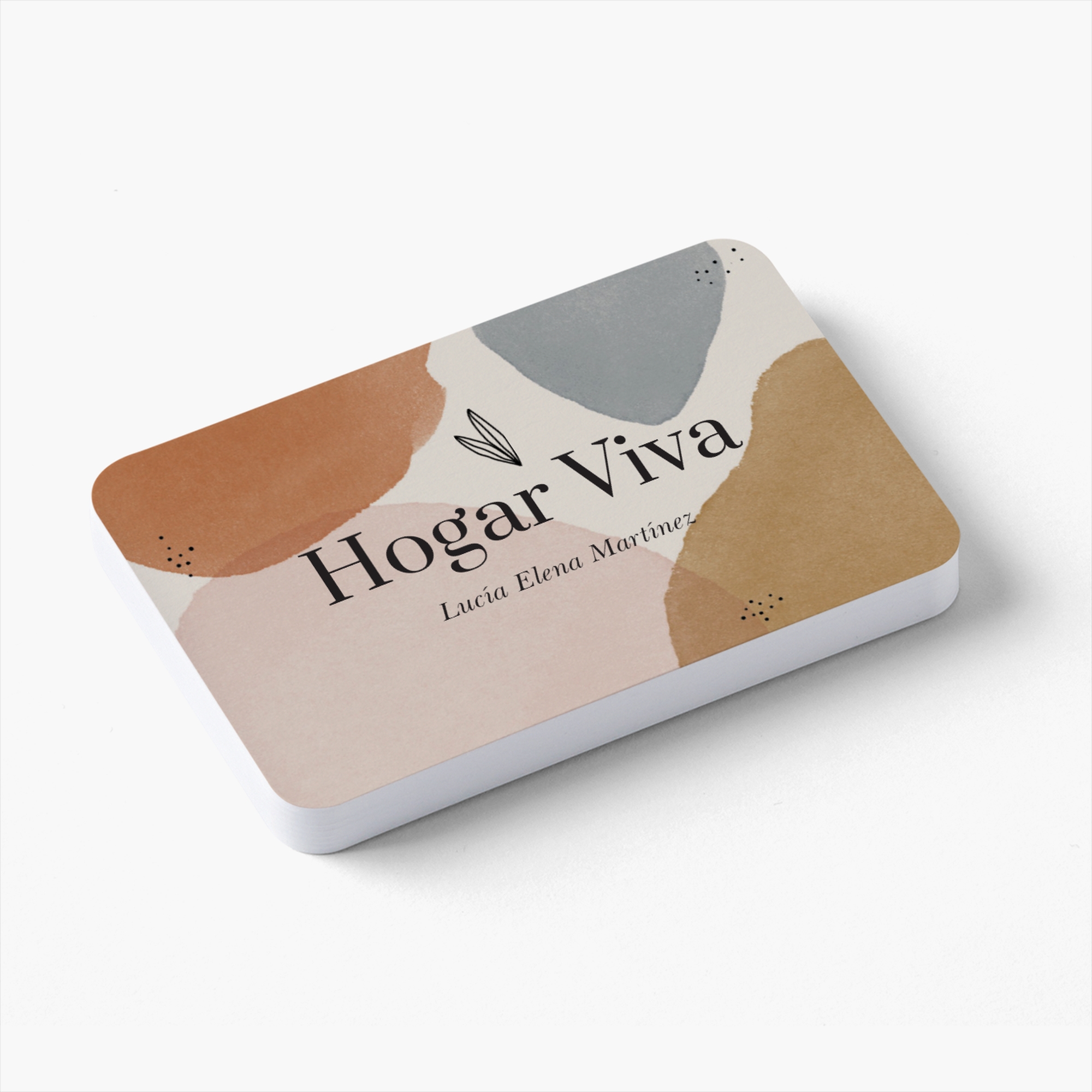 Tarjetas de visita con esquinas redondeadas