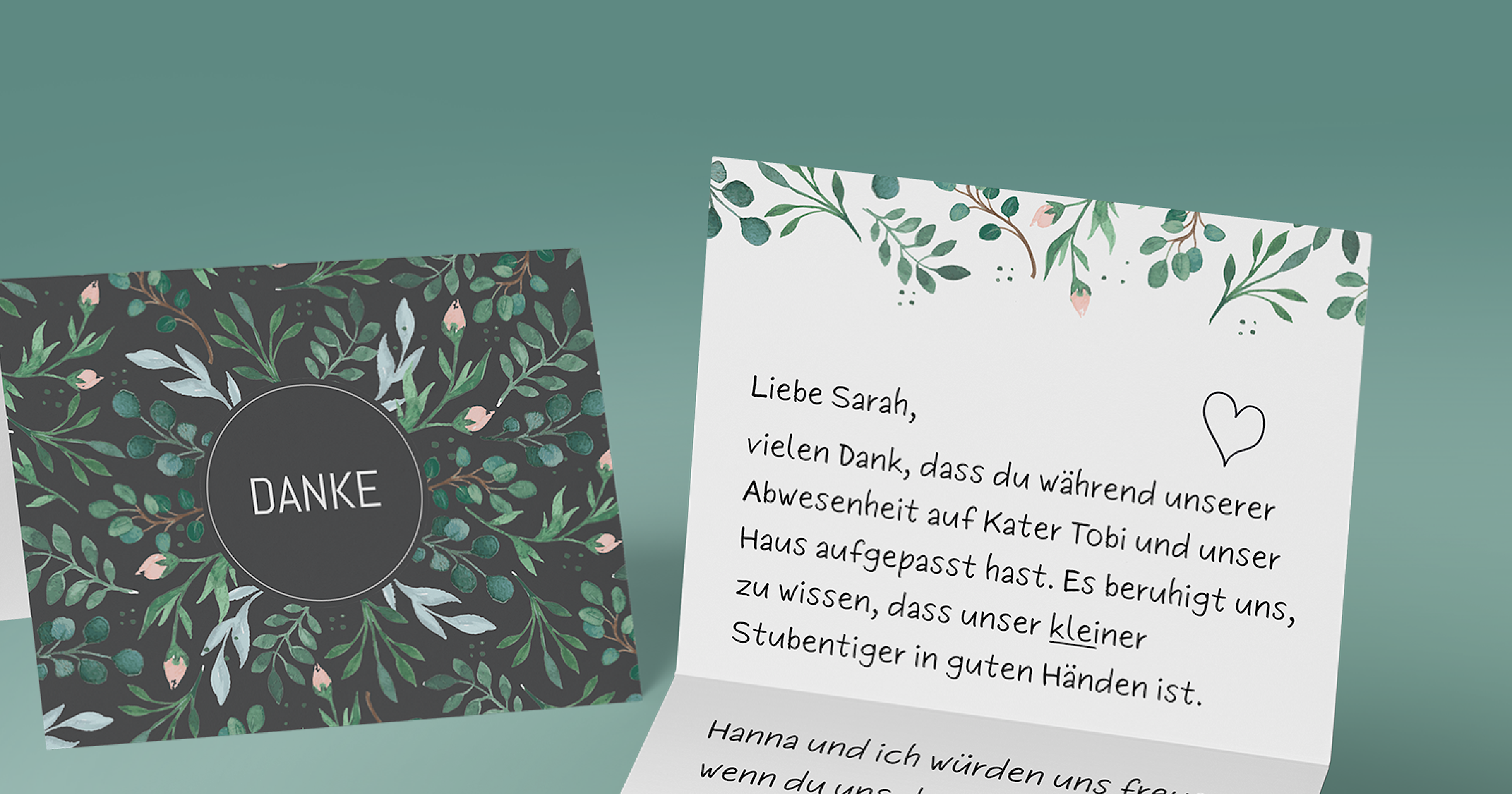 Dankeskarten bestellen, dankeskarten drucken lassen | VistaPrint CH