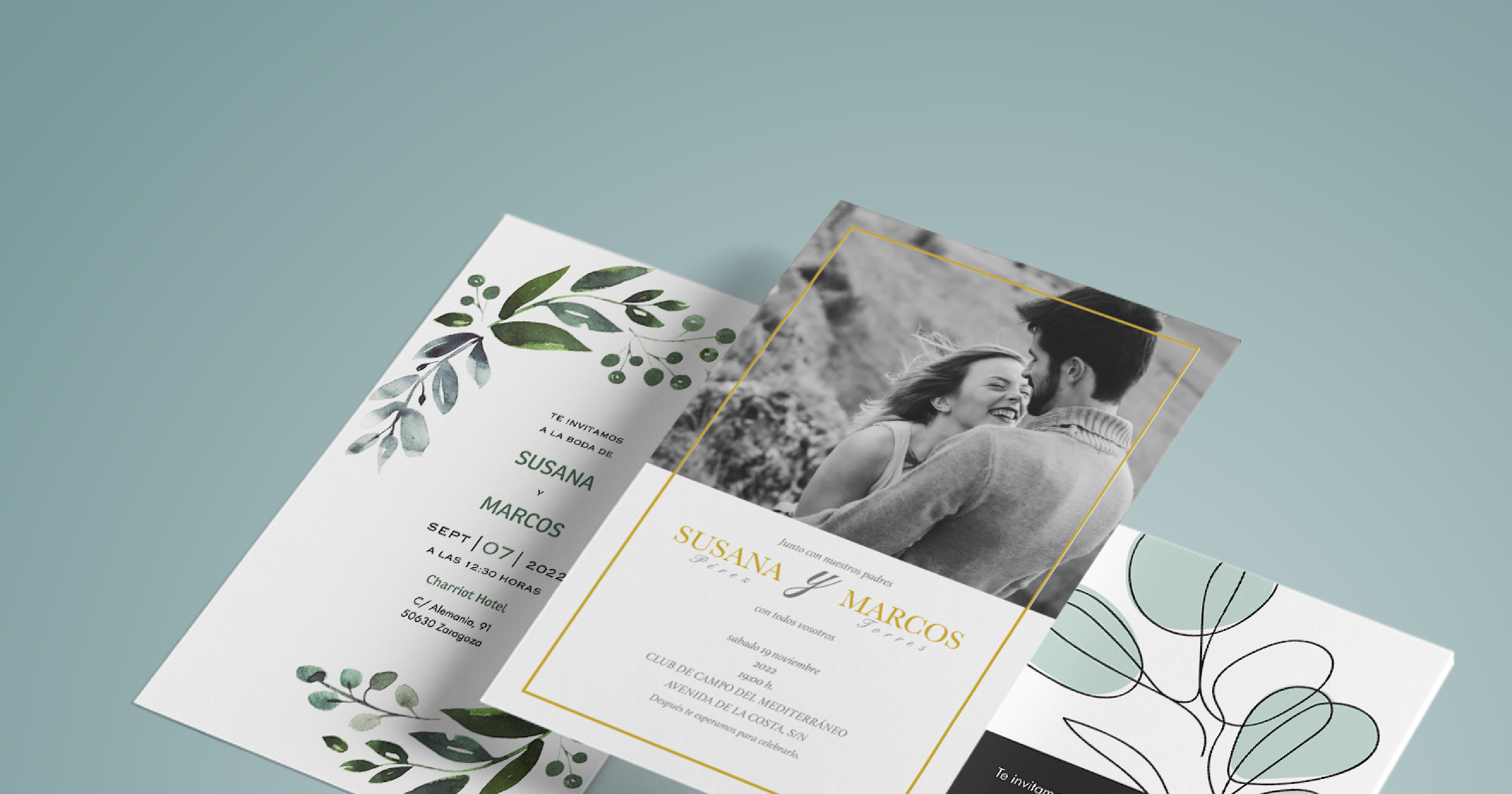 Plantillas invitaciones de boda: diseños personalizables