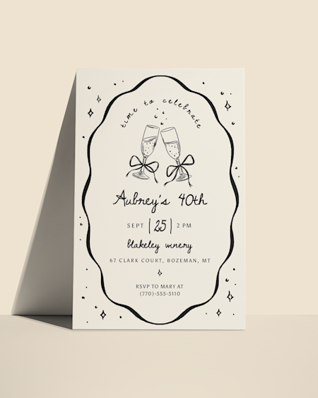 Adult Birthday Invites