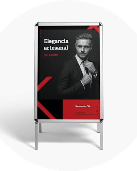 Caballetes publicitarios para tiendas