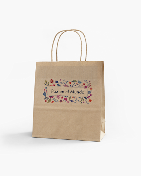 Bolsas de papel kraft estándar.