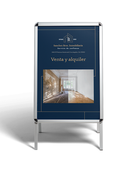 Caballetes publicitarios de aluminio para inmobiliarias 
