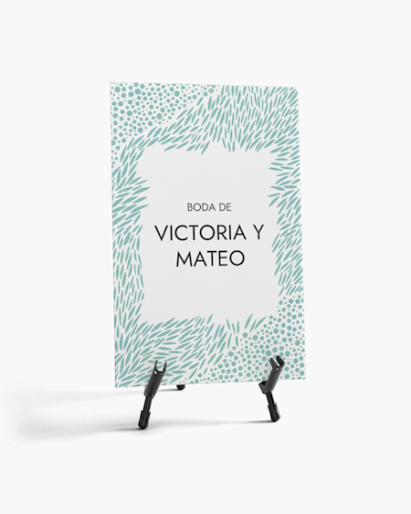 Carteles de cartón pluma para bodas 