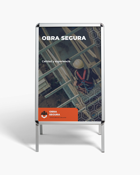 Caballetes publicitarios de aluminio para la construcción