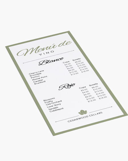 Plano de comida y bebidas