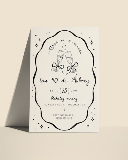 Adult Birthday Invites