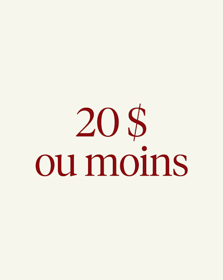 $20 ou moins