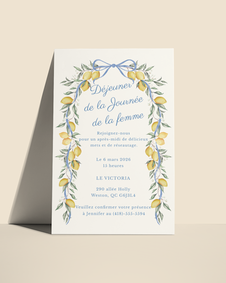 Invitations pour dîners et banquets
