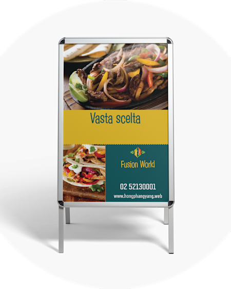 Cavalletti pubblicitari per cibo e bevande