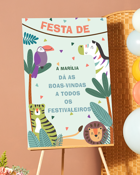 Sinalética e acessórios para festas 