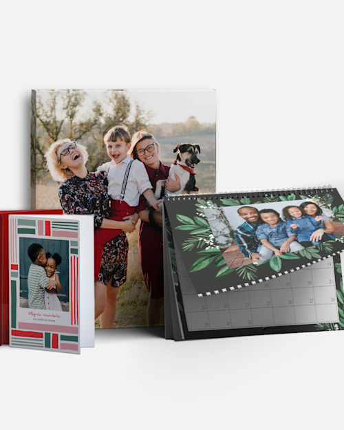 Tarjetas navideñas, calendarios y regalos