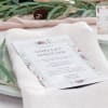 wedding menus with floral design
