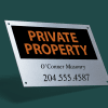 custom metal sign private property