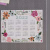calendrier magnétique motif floral 