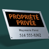 Enseigne métallique personnalisée propriété privée
