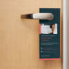 hotel blue door hangers