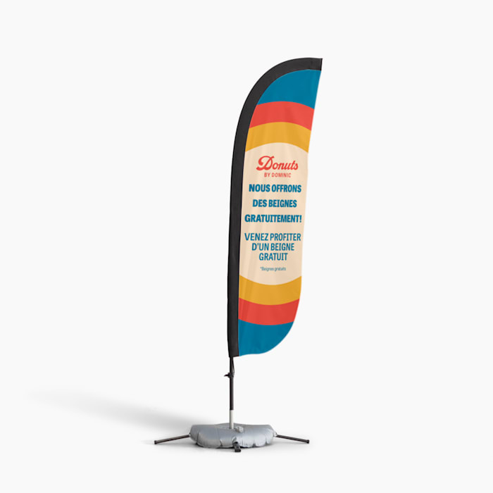Drapeau à Plumes Personnalisé Double Face - Bannière Publicitaire Extérieure Pour Entreprises
