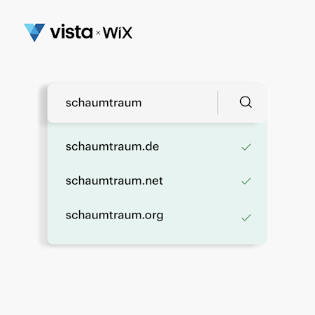 Vista x Wix: Domainnamen