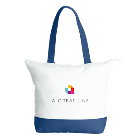 VistaPrint® Large Zip Cotton Tote Bag