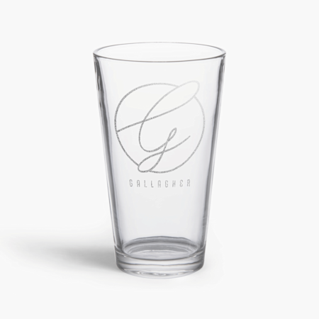 Etched Pint Glasses