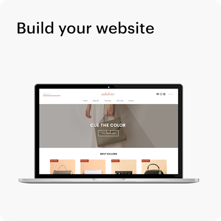 CUSTOM BUSINESS WEBSITES Build your website A laptop screen showing a custom business website.
