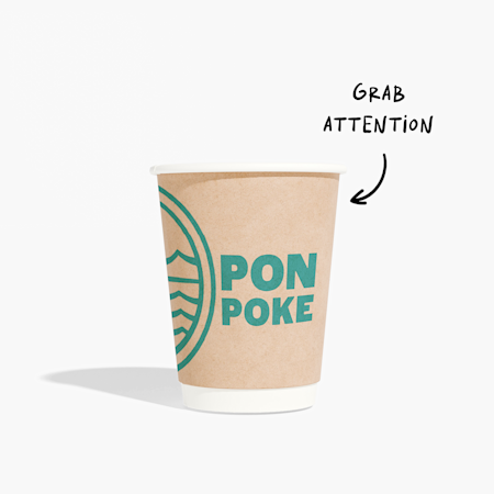 Includes custom cups to grab attention